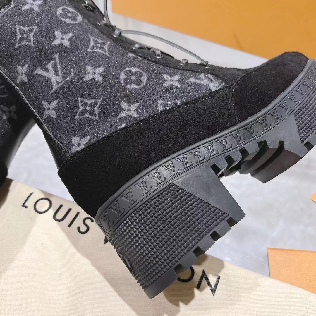 LV LAUREATE PLATFORM DESERT BOOT BLACK 1AC7M0