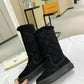 LV SUEDE MONOGRAM BOOTS BLACK