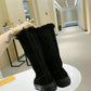 LV SUEDE MONOGRAM BOOTS BLACK