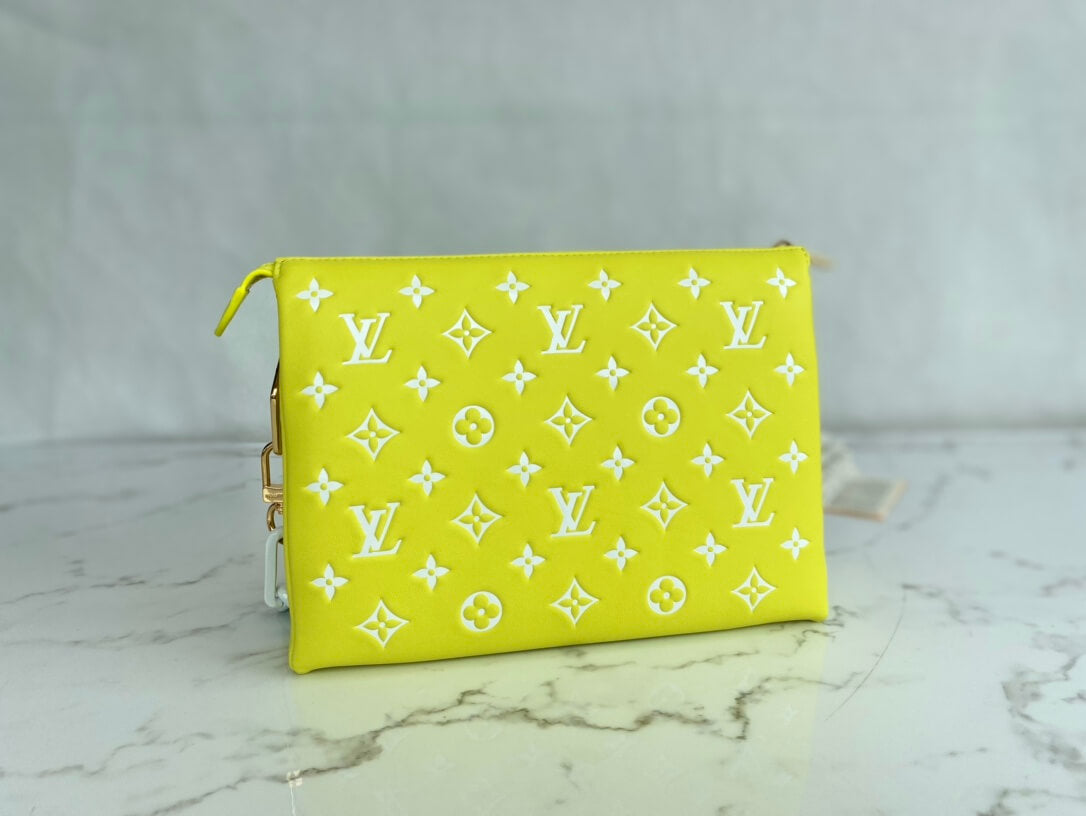 M20843 Coussin PM Monogram 26cm yellow cowhide-leathe