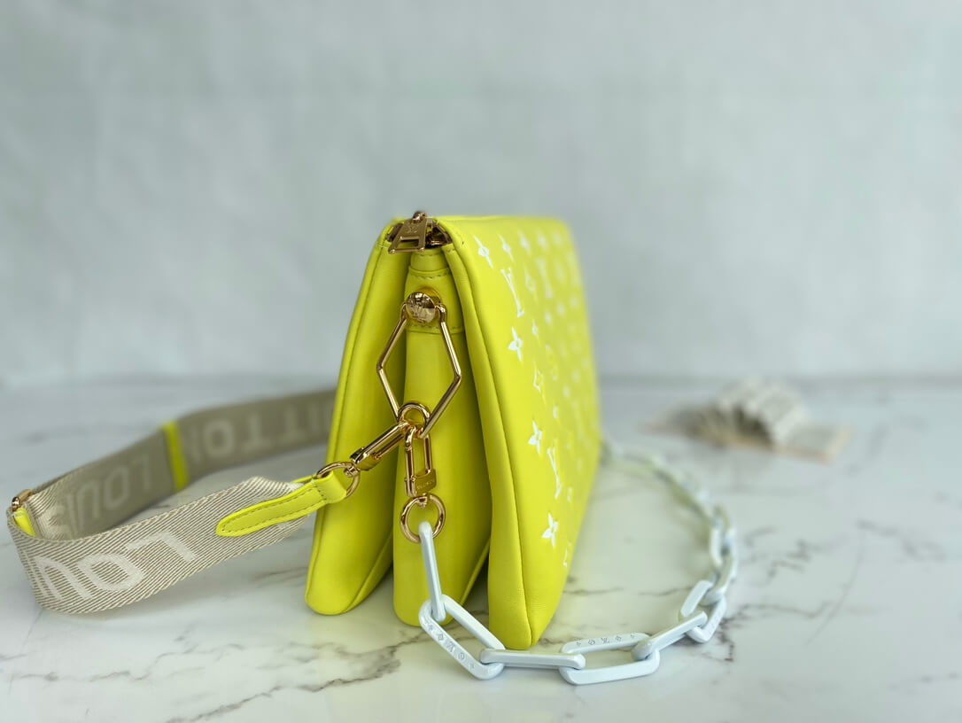 M20843 Coussin PM Monogram 26cm yellow cowhide-leathe