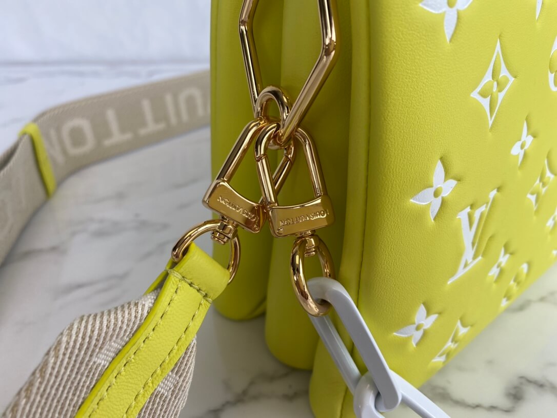 M20843 Coussin PM Monogram 26cm yellow cowhide-leathe