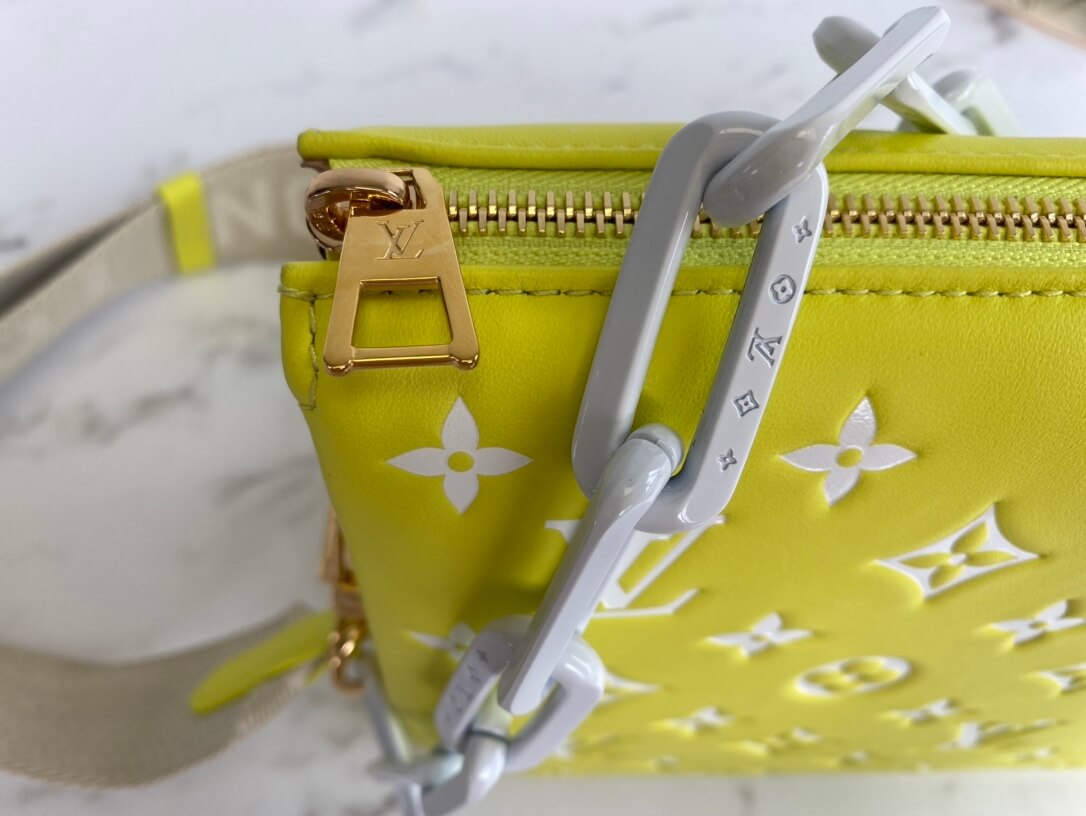 M20843 Coussin PM Monogram 26cm yellow cowhide-leathe