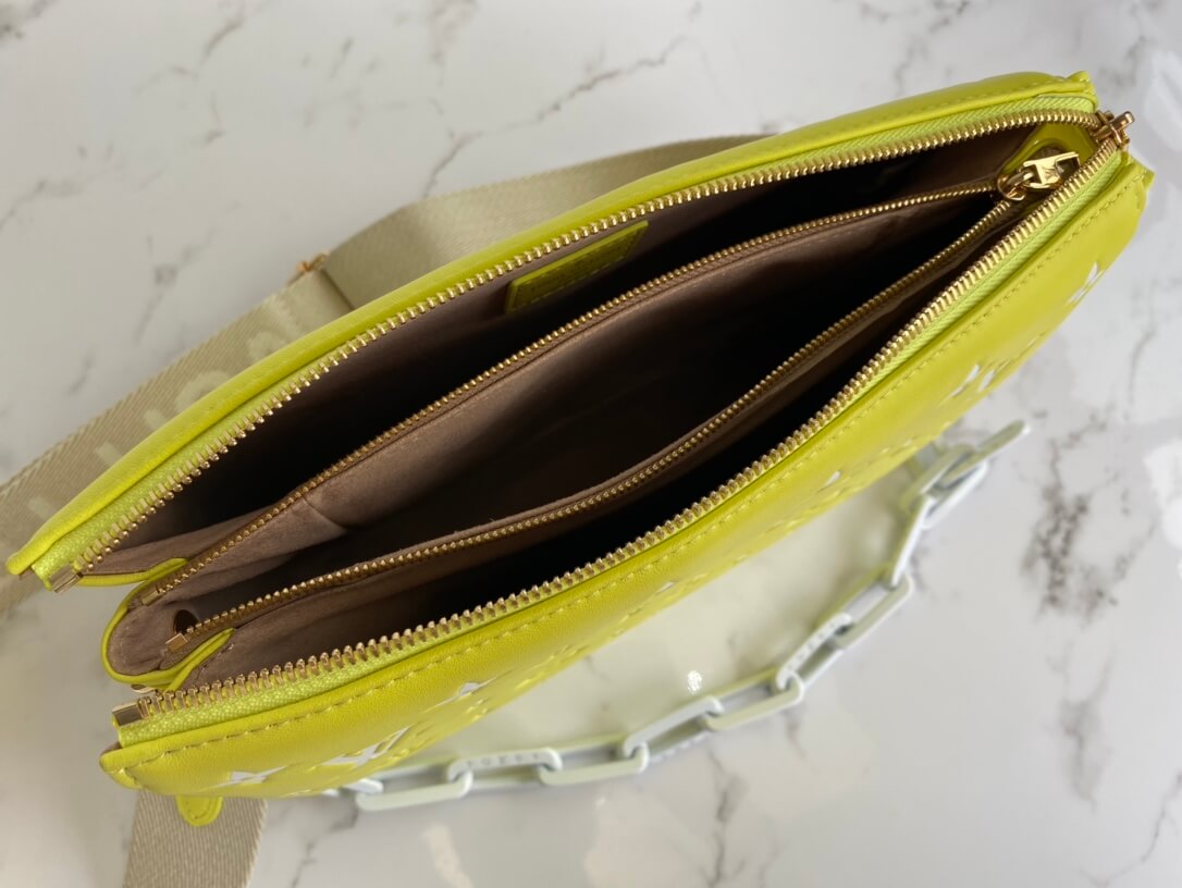 M20843 Coussin PM Monogram 26cm yellow cowhide-leathe