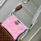 M21056 MAXI MULTI POCHETTE ACCESSOIRES 34CM Silver / Pale Pink