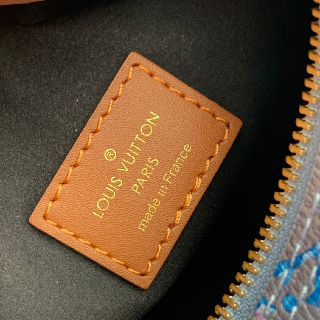 M21183 LOOP Moon Bag Metallic coated canvas 23cm blue