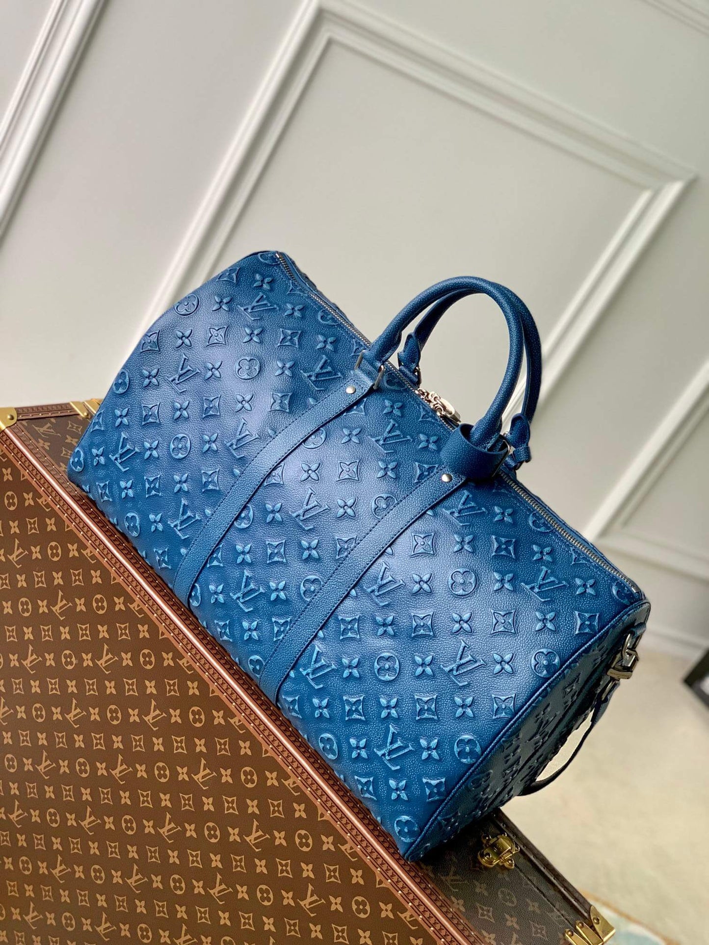 M21375 KEEPALL BANDOULIÈRE 50 Monogram dark blue