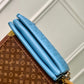 M21650 Coussin Monogram MM 34cm blue Female bag All leather