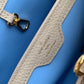 M21689 Capucines PM Handbag 27cm blue Silk texture cowhide
