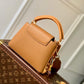 M21798 Capucines MINI Taurillon 21cm brown COWHIDE/ REAL LEATHER