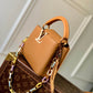 M21798 Capucines MINI Taurillon 21cm brown COWHIDE/ REAL LEATHER