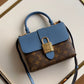 M44321 Locky BB Handbag shoulder bag cross body bags blue calfskin Monogram