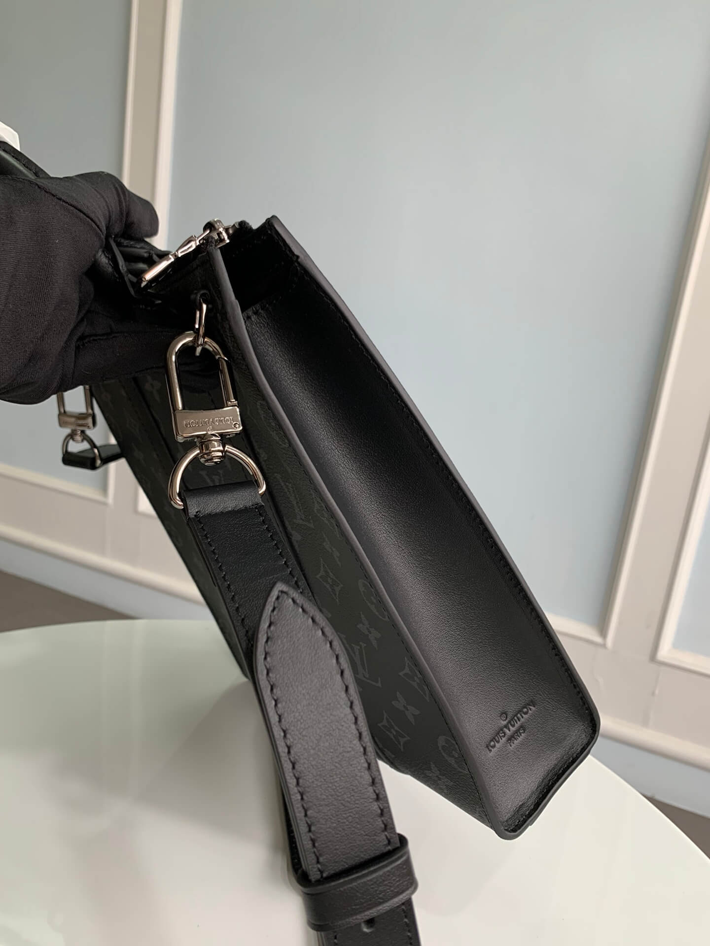 M46098 SAC PLAT PM Handbag Monogram Chess 26cm black