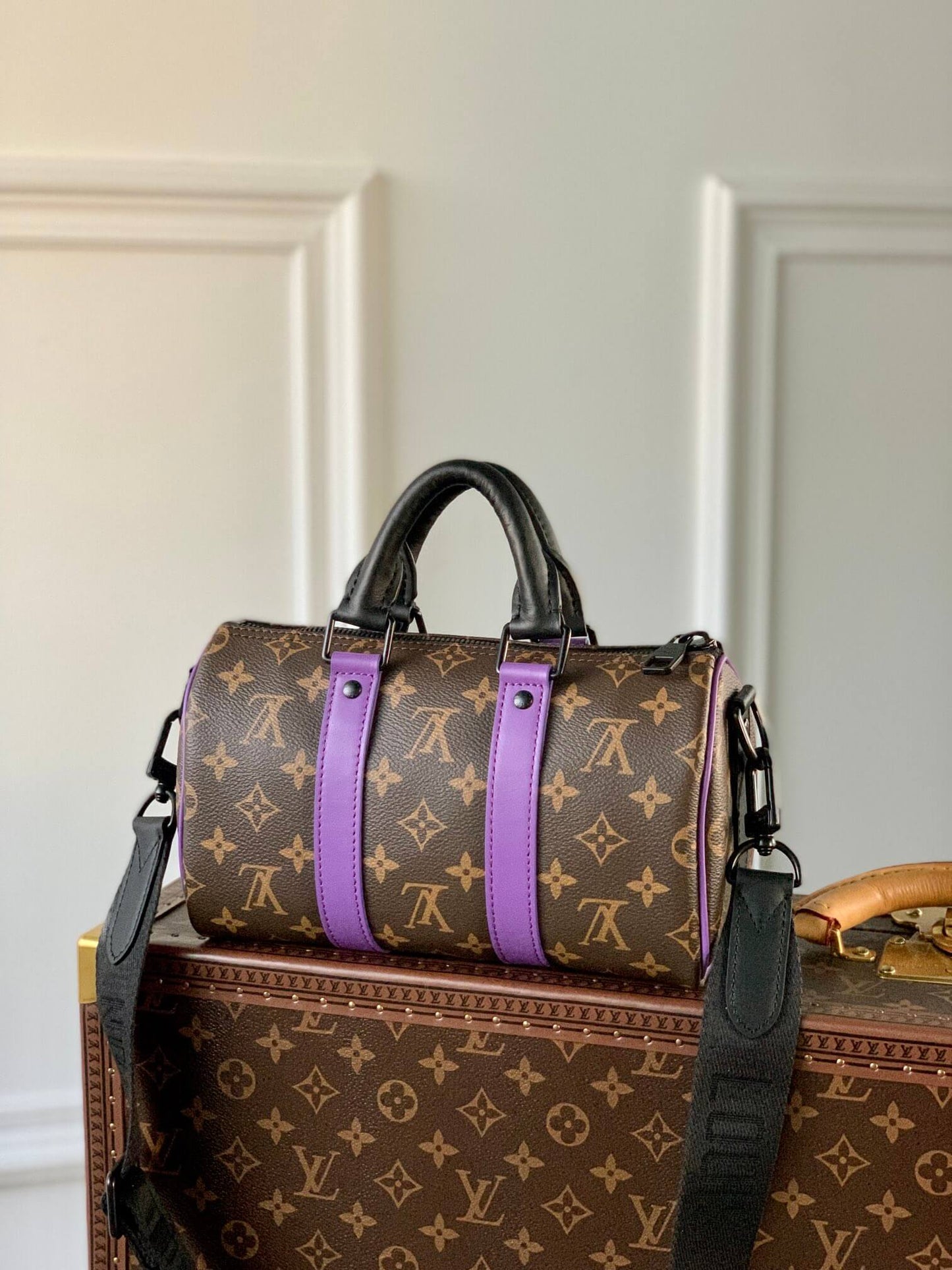 M46249 KEEPALL BANDOULIÈRE 25 Monogram purple