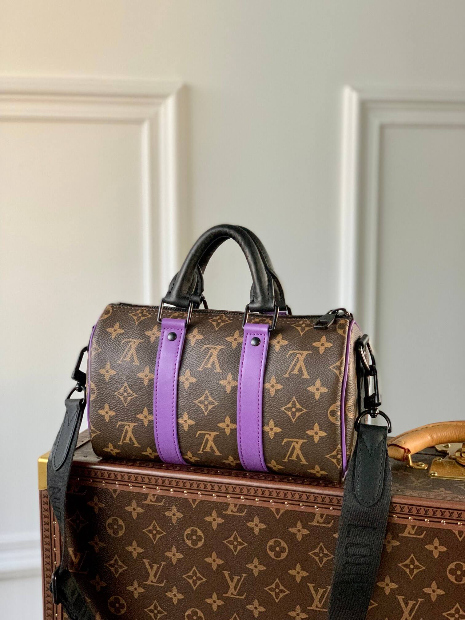 M46249 KEEPALL BANDOULIÈRE 25 Monogram purple