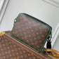 M46266 Trio Sac Plat Monogram Macassar 25cm green