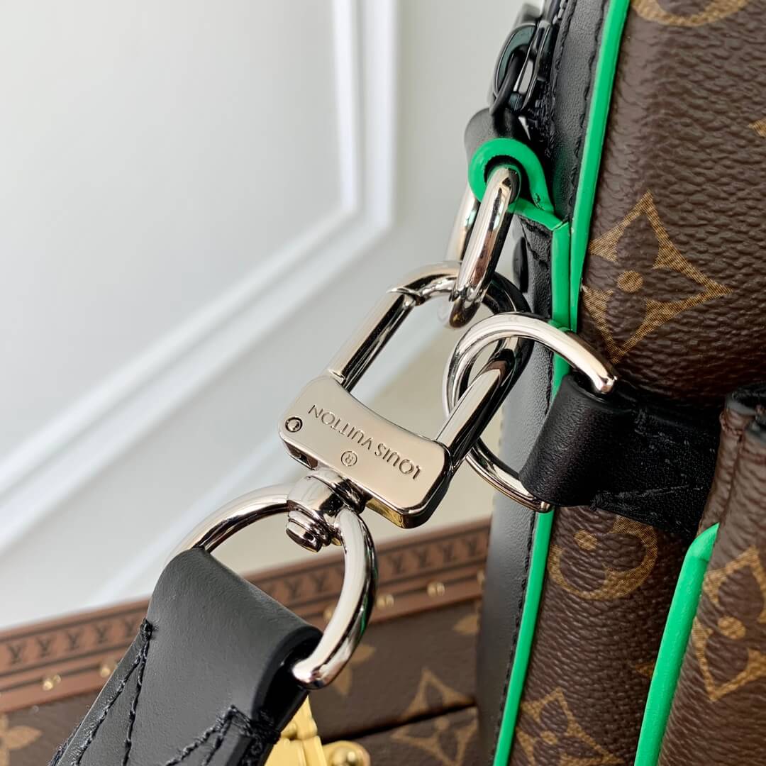 M46266 Trio Sac Plat Monogram Macassar 25cm green