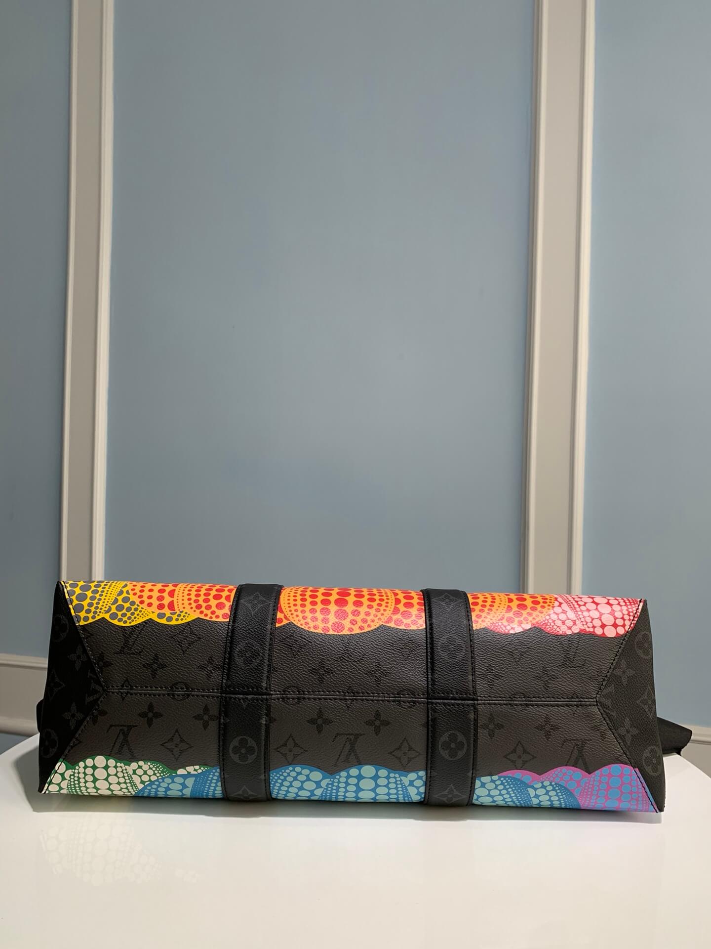 M46434 LU x YK Weekend Tote Monogram Eclipse Reverse 43cm With colorful pumpkin print