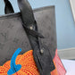 M46434 LU x YK Weekend Tote Monogram Eclipse Reverse 43cm With colorful pumpkin print