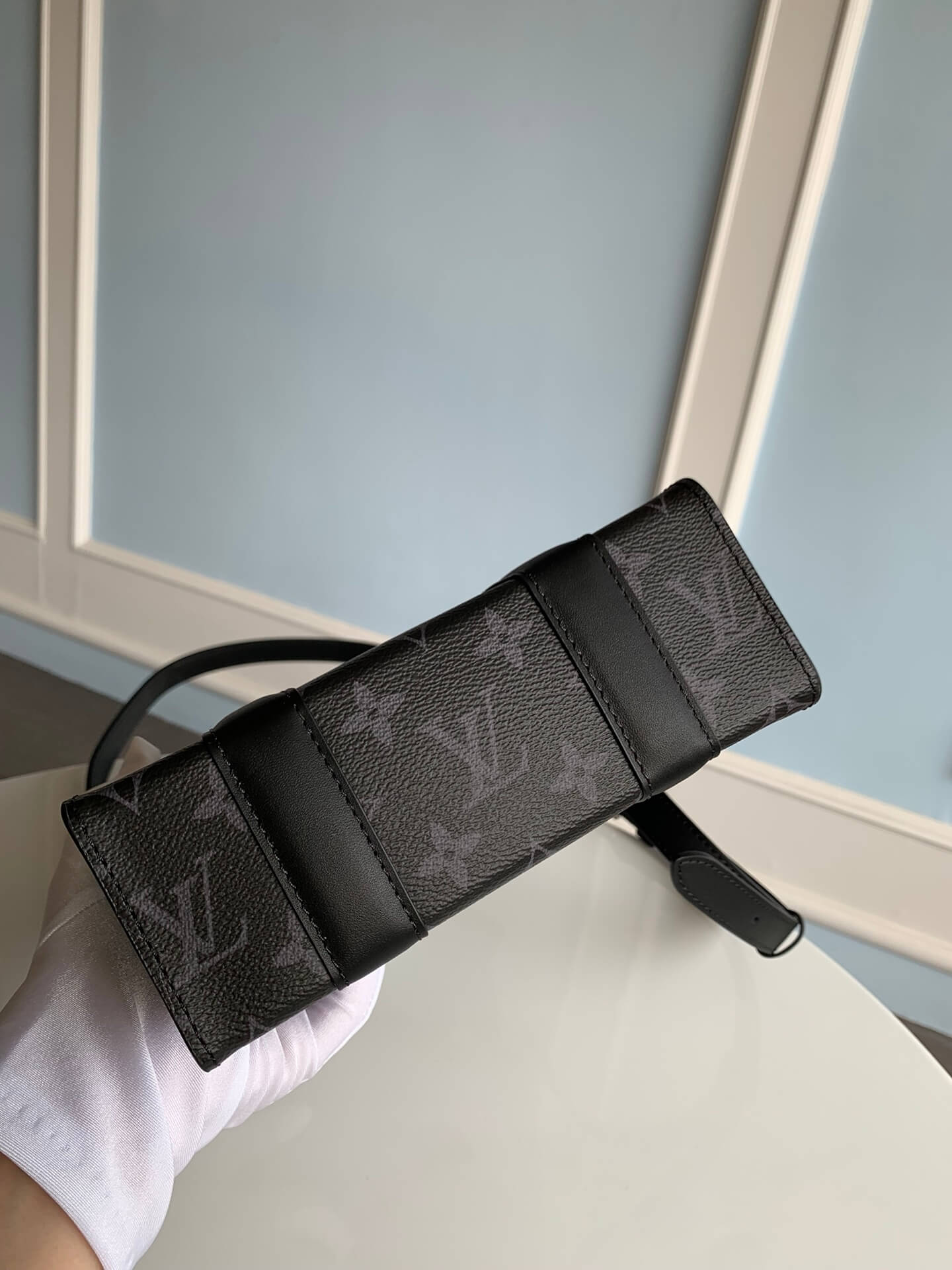 M46453 SAC PLAT mini Handbag Monogram Chess 19cm black