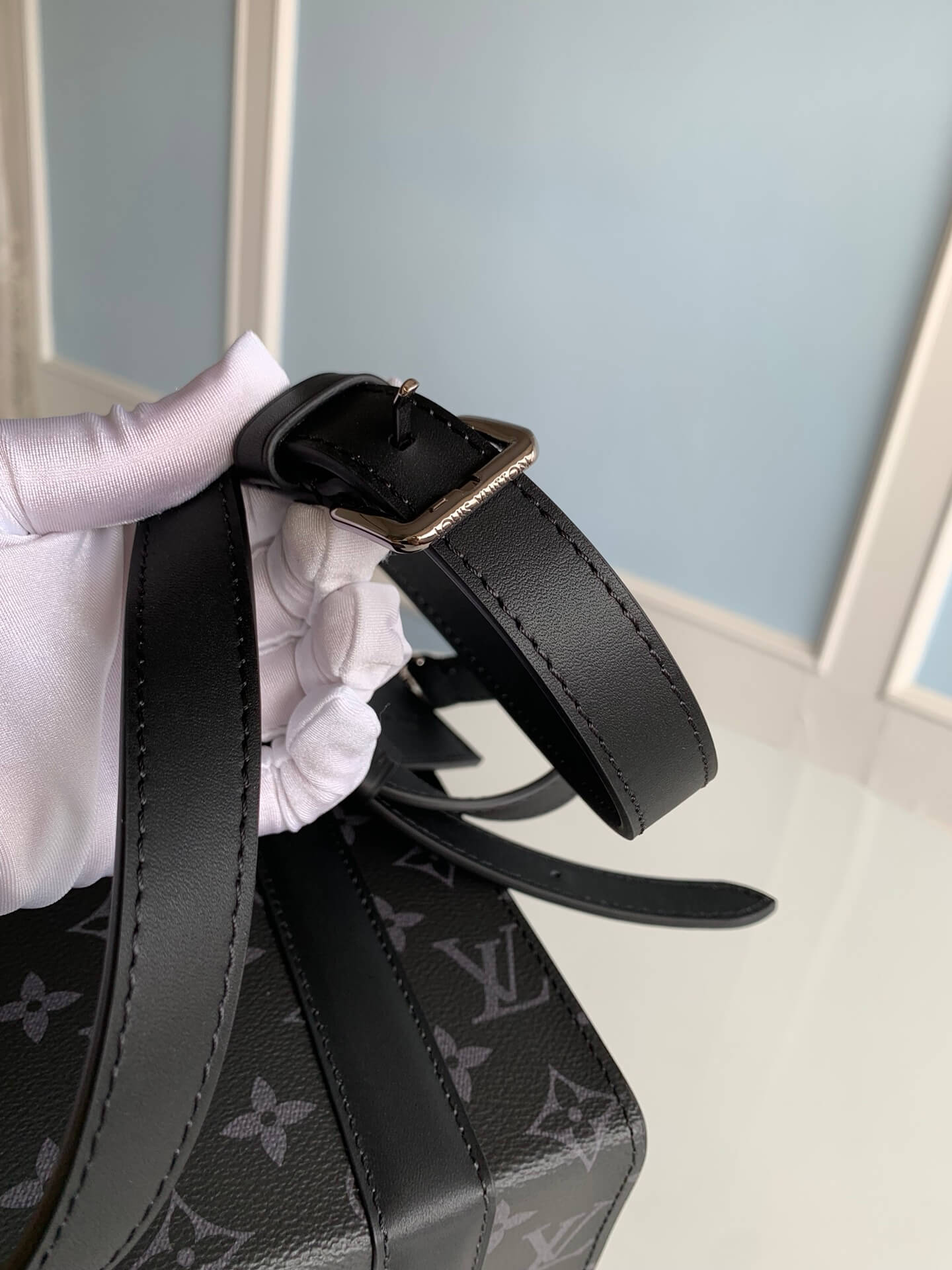 M46453 SAC PLAT mini Handbag Monogram Chess 19cm black