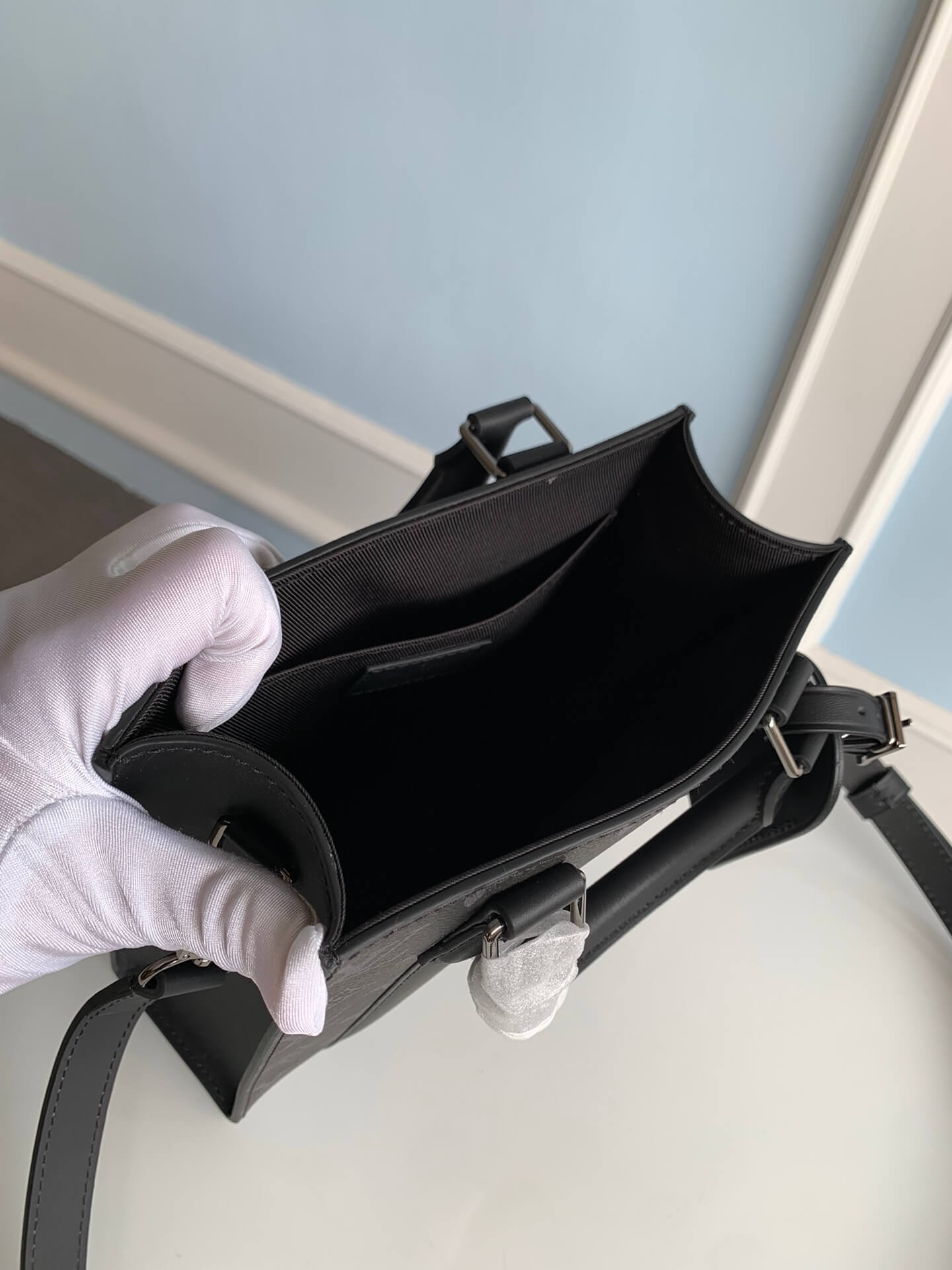 M46453 SAC PLAT mini Handbag Monogram Chess 19cm black