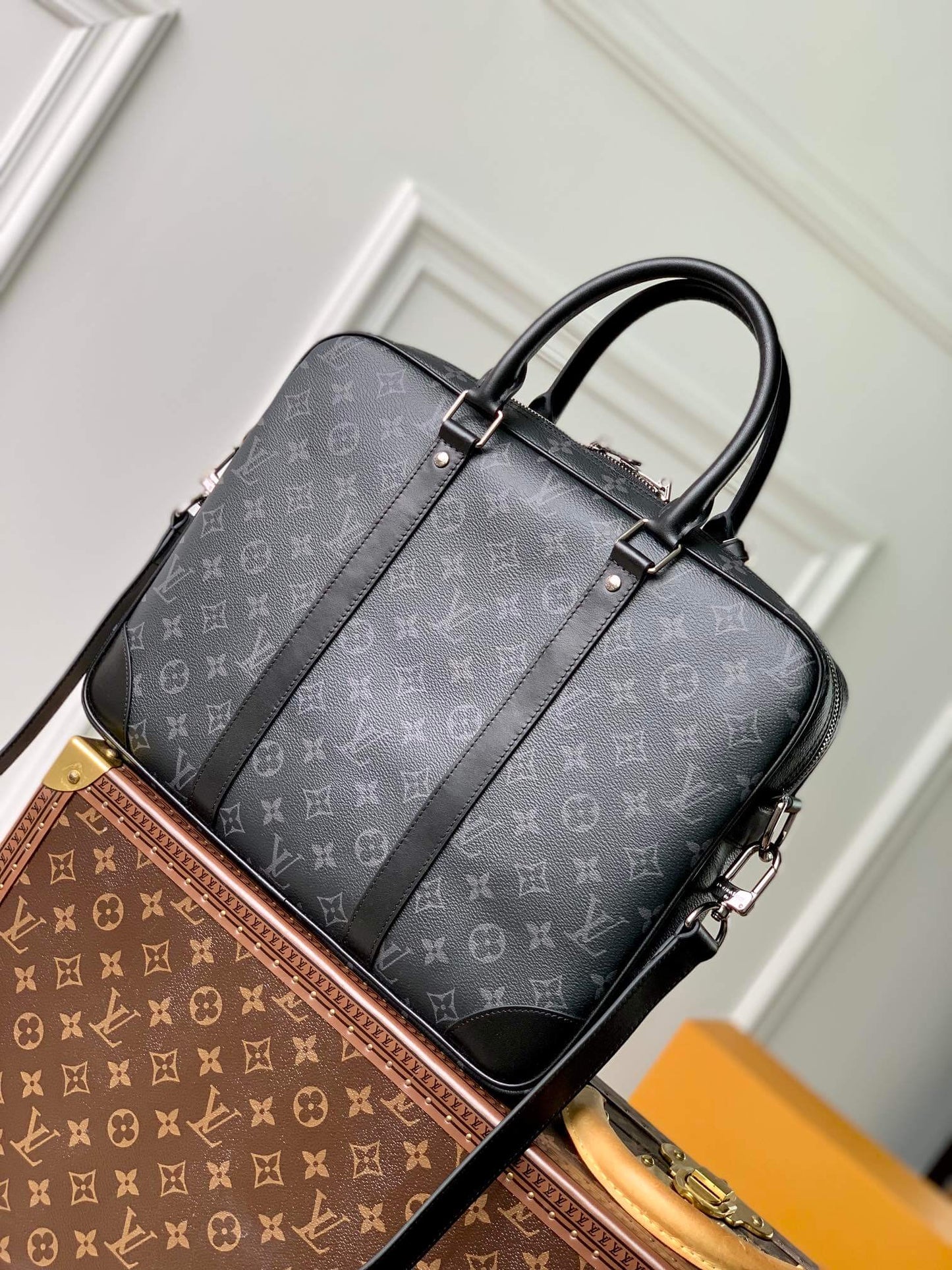 M46457 Porte-Documents Voyage PM 36.5cm Monogram Eclipse black