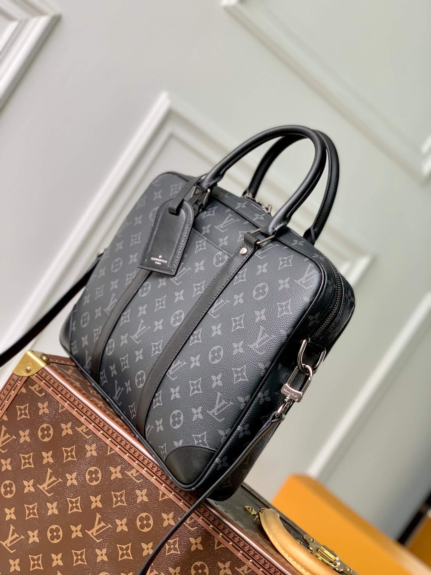 M46457 Porte-Documents Voyage PM 36.5cm Monogram Eclipse black