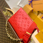 M57792 Coussin Monogram 26cm red Female bag All leather