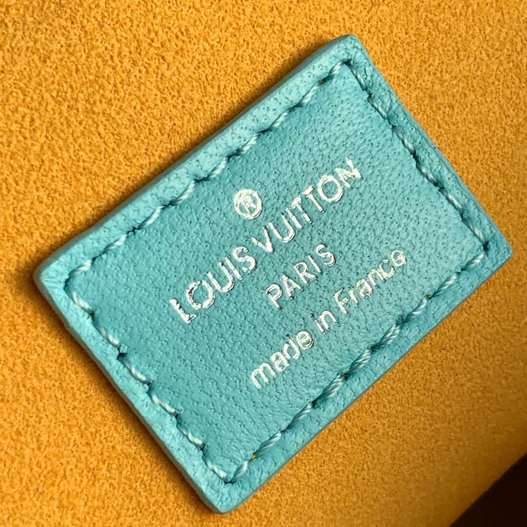 M57793 Pochette Coussin PM Monogram 26cm light blue yellow cowhide-leather