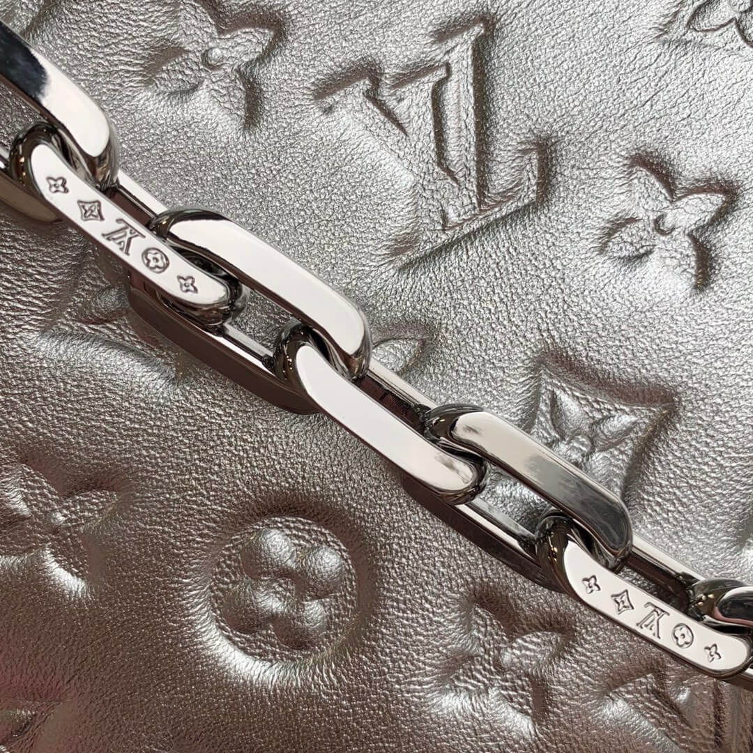 M57913 Coussin Monogram 26cm silver Female bag All leather