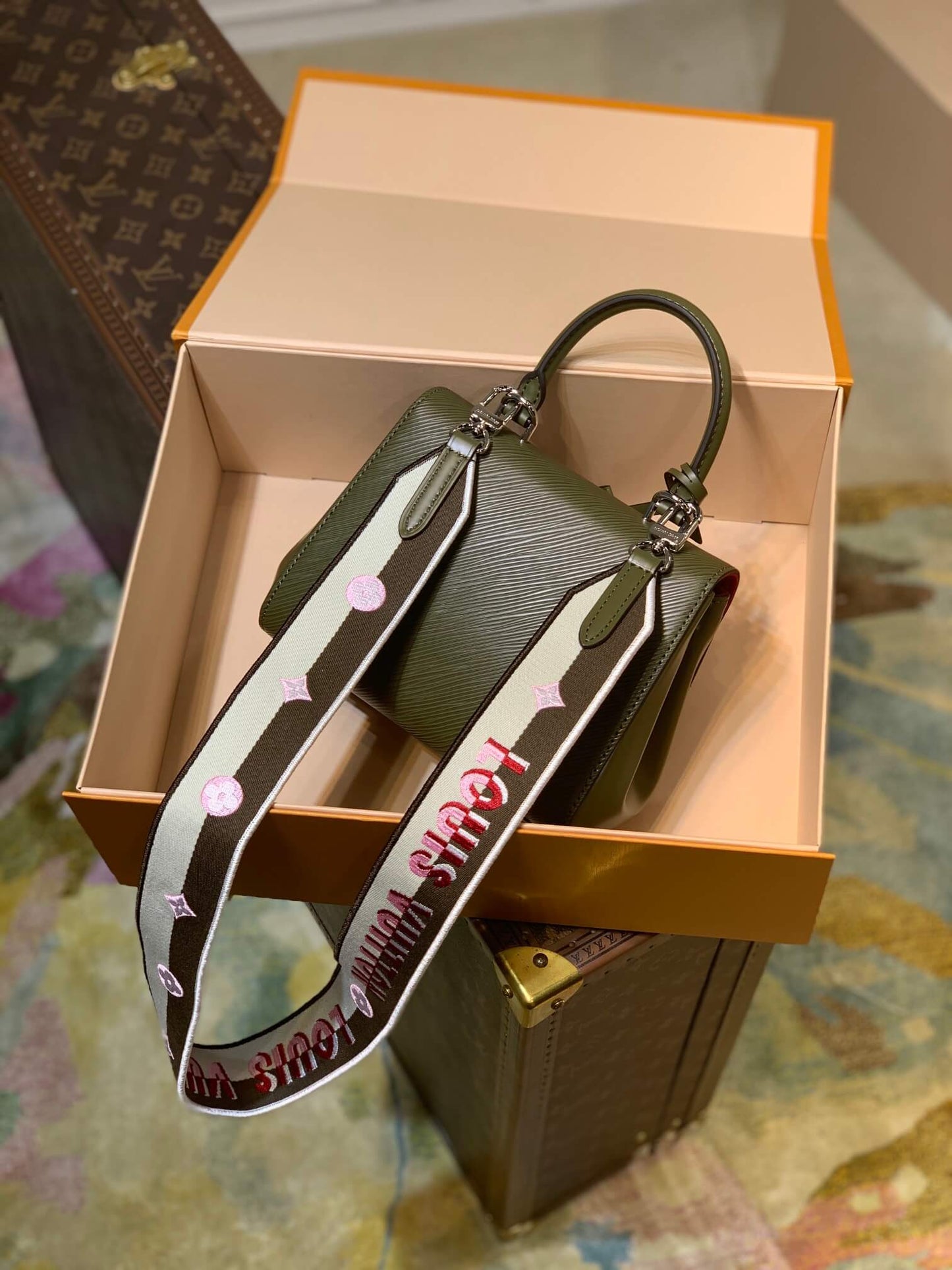 M59108 Cluny MINI Monogram 20cm Brownish green