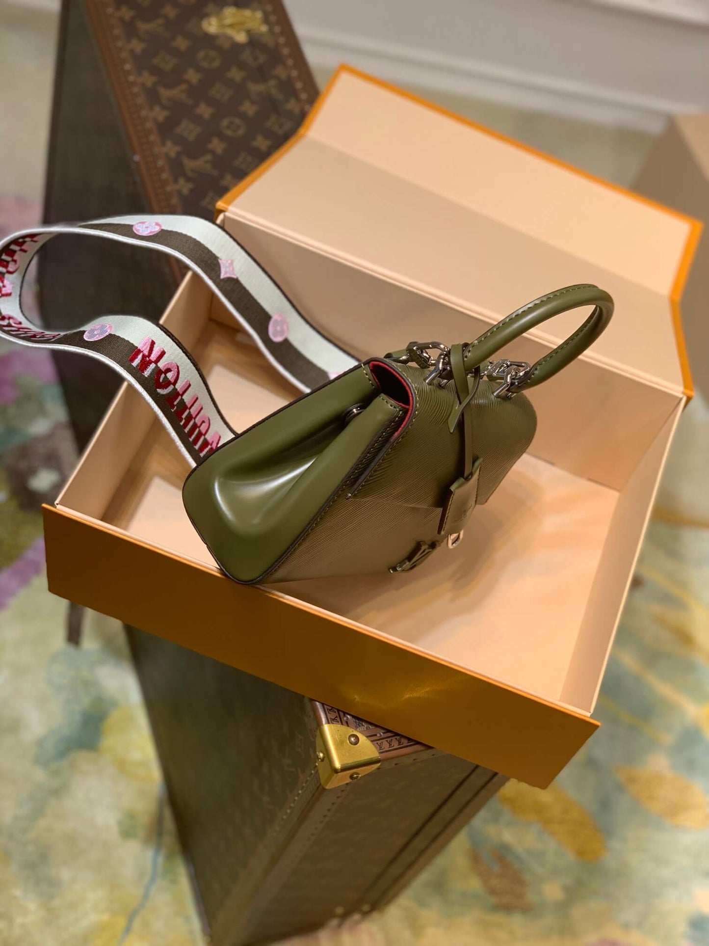 M59108 Cluny MINI Monogram 20cm Brownish green