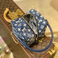 M59611 Dice bag SQUARE Denim Blue jeans 16cm