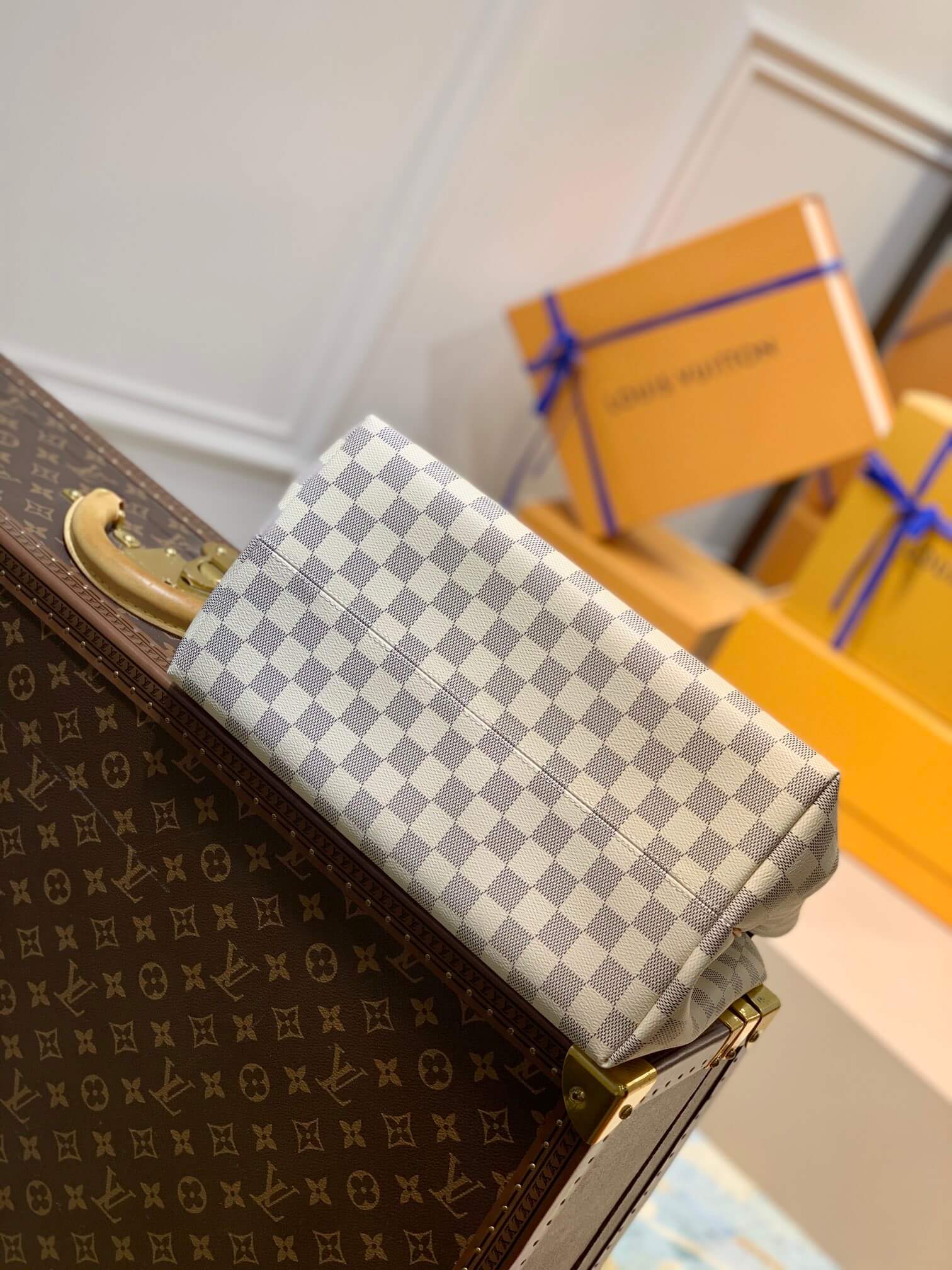 N41179 NEVERFUL Neverfull damier 31cm white black