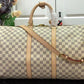 N48223 Keepall Triangle BANDOULIÈRE 50 Tuffetage white damier COWHIDE REAL LEATHER