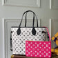 Neverfull Monogram Empreinte M46103 Black White Pink