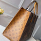 M45321 ONTHEGO MM TOTE BAG BROWN RED MONOGRAM REVERSE TORON