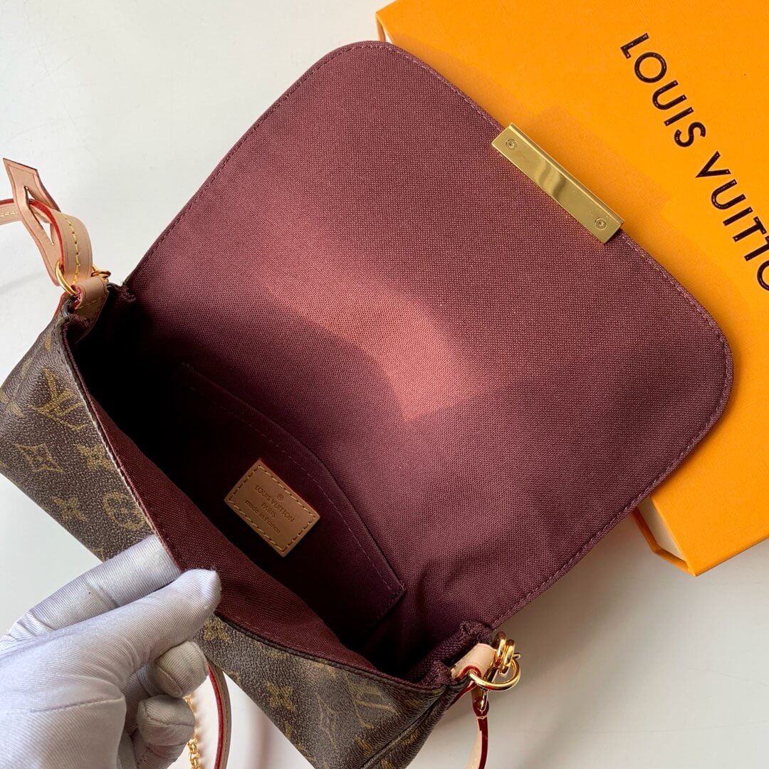 M40717/8 FAVORITE shoulder sling bag cross body bags monogram maroon gold chain