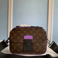 M46246 S LOCK MESSENGER Monogram Macassar purple man bag Sac Plat shoulder bag