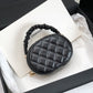 ChanelVanity Case Shiny Gold Black Bag For Women 9.5cm/3.7in