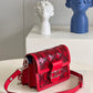LV Limited Dauphine MM Bags By Nicolas Ghesquière With Monogram Lace Red For Women 25cm LV