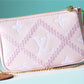 LV Mini Pochette Accessoires Monogram Empreinte Pink For Women, Women’s Handbags, Shoulder Bags And Crossbody Bags 6.1in/15.5cm LV