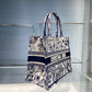 DI Medium Book Tote Blue, For Women, Women’s Handbags 14in/36cm CD M1296ZTDT_M808
