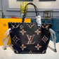 LV Neverfull MM Tote Bag Monogram Jungle Canvas Black For Women,  Shoulder Bags 12.2in/31cm LV M44676