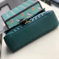 gg Marmont Small Matelassé Shoulder Bag Green Matelassé Chevron For Women 10in/26cm 443497