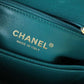 ChanelMedium Flap Bag With Top Handle Teal For Women, Women’s Handbags, Shoulder And Crossbody Bags 9in/23cm A92990
