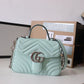 gg Marmont Mini Top Handle Bag Mint Green For Women 8.3in/21cm gg