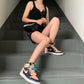 BL - AJ1 black pink toe women's shoes