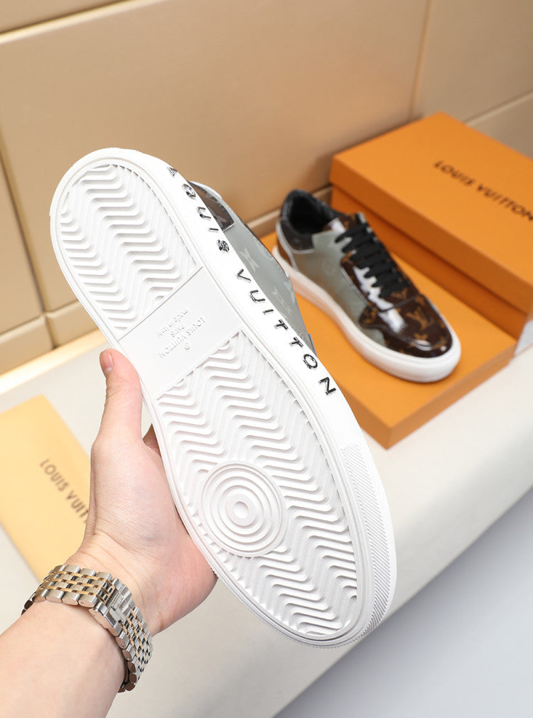 BL - LUV BLnogram Denim Brown And Gray Sneaker